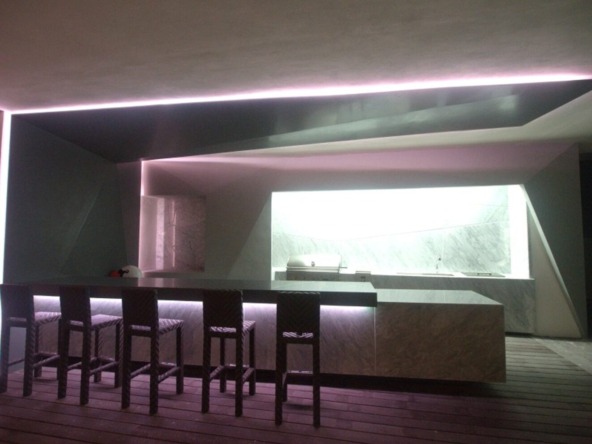 Casa en venta isla dorada cancún - barra en zona de bbq