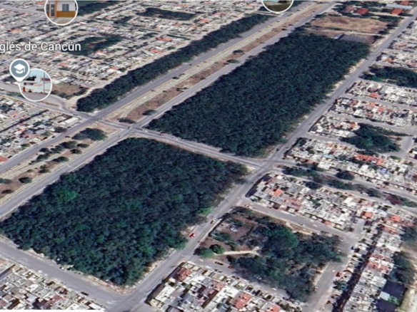 Terreno en venta av 135 cancún - vista aérea del terreno