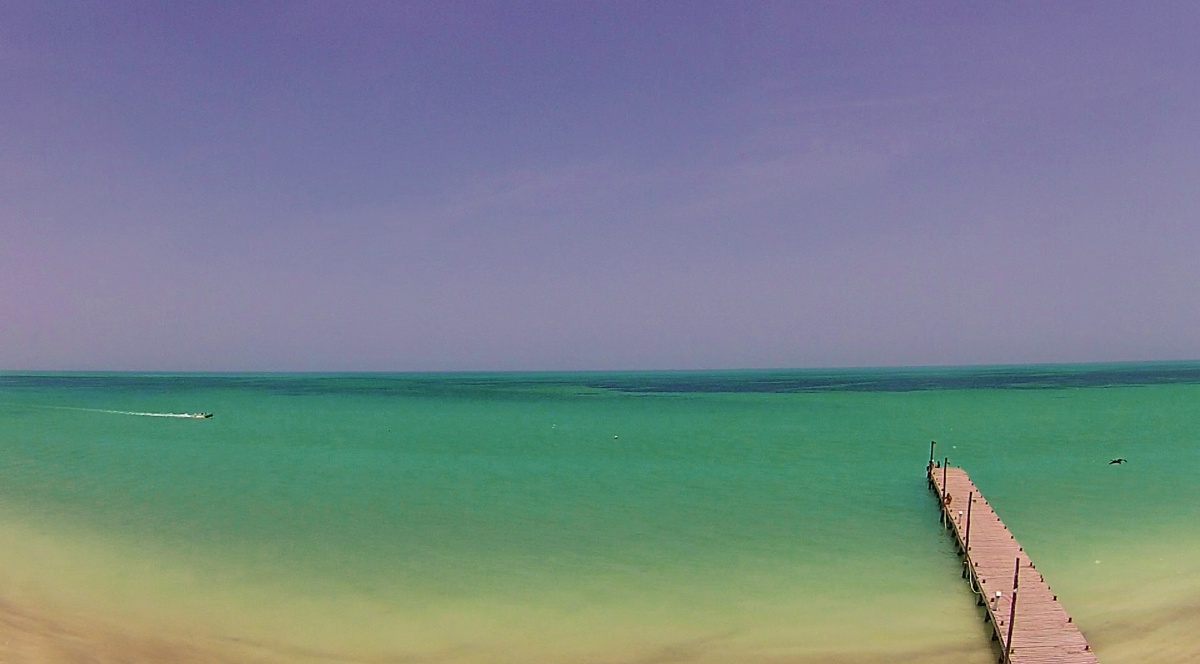 Terreno en venta en isla holbox - vista hacia el mar y muelle