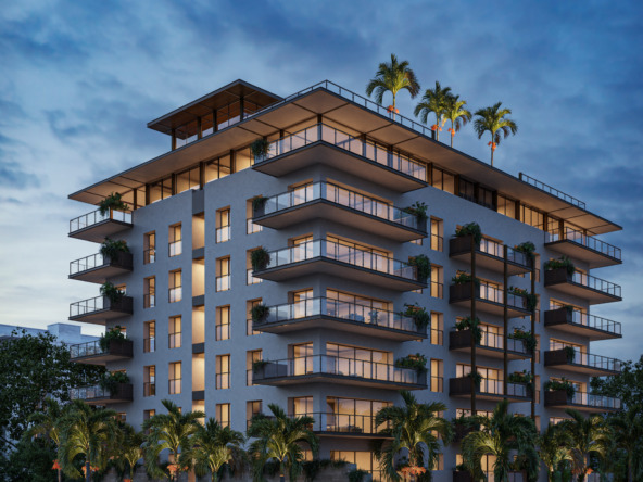 Fachada de proyecto hodela en preventa venta en cancún