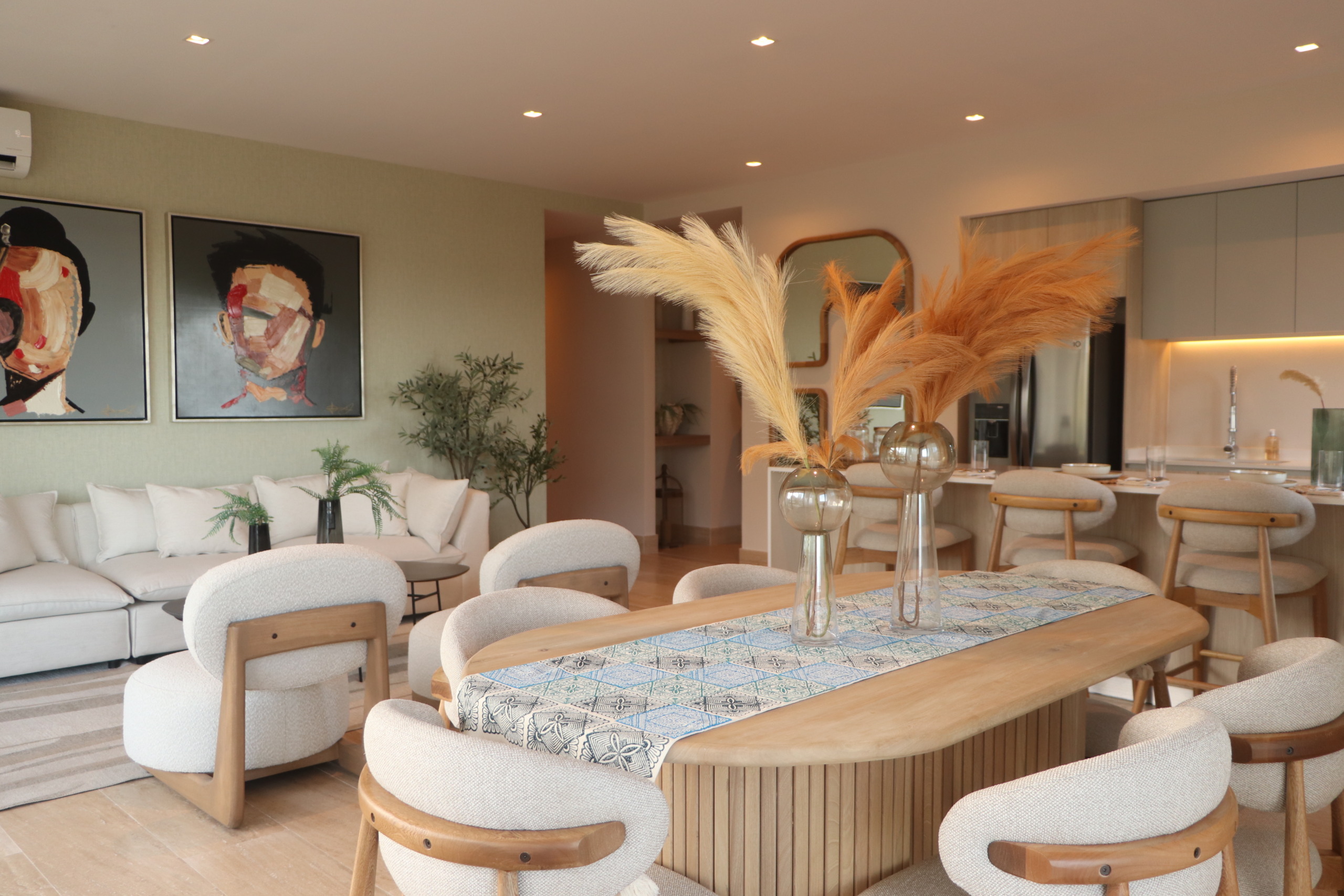 Departamento en venta en hodela cancun Sala Comedor