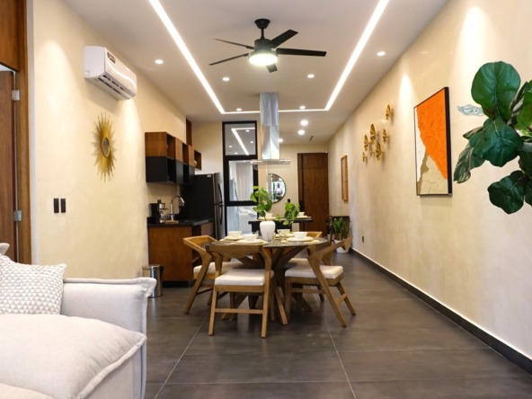 VISTA SALA COMEDOR Y COCINA